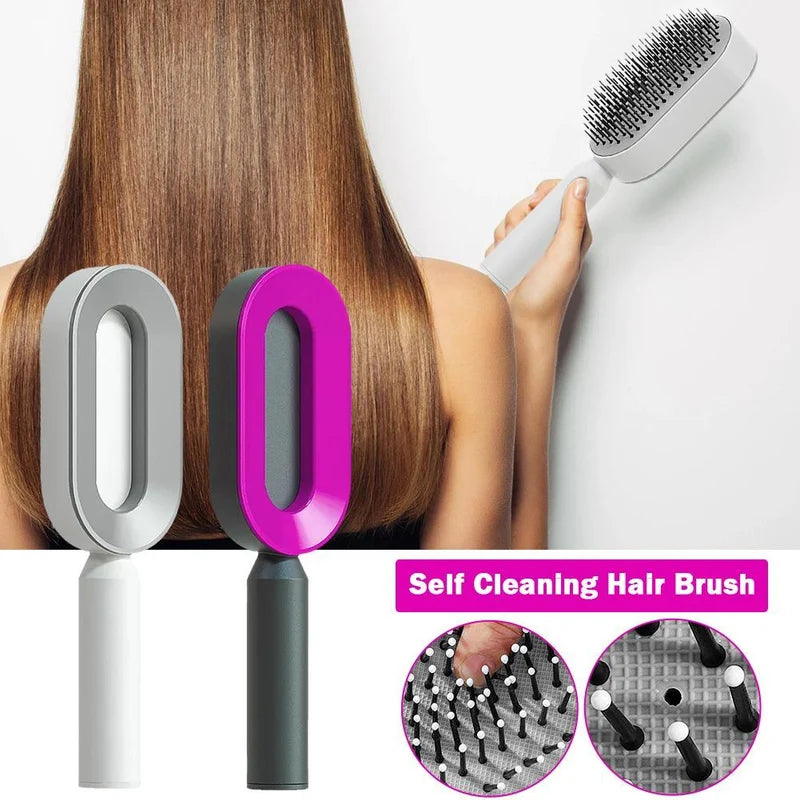 Women Fashion 3D Hair Growth Comb Hairbrush Self-Cleaning Hair Brush Self
