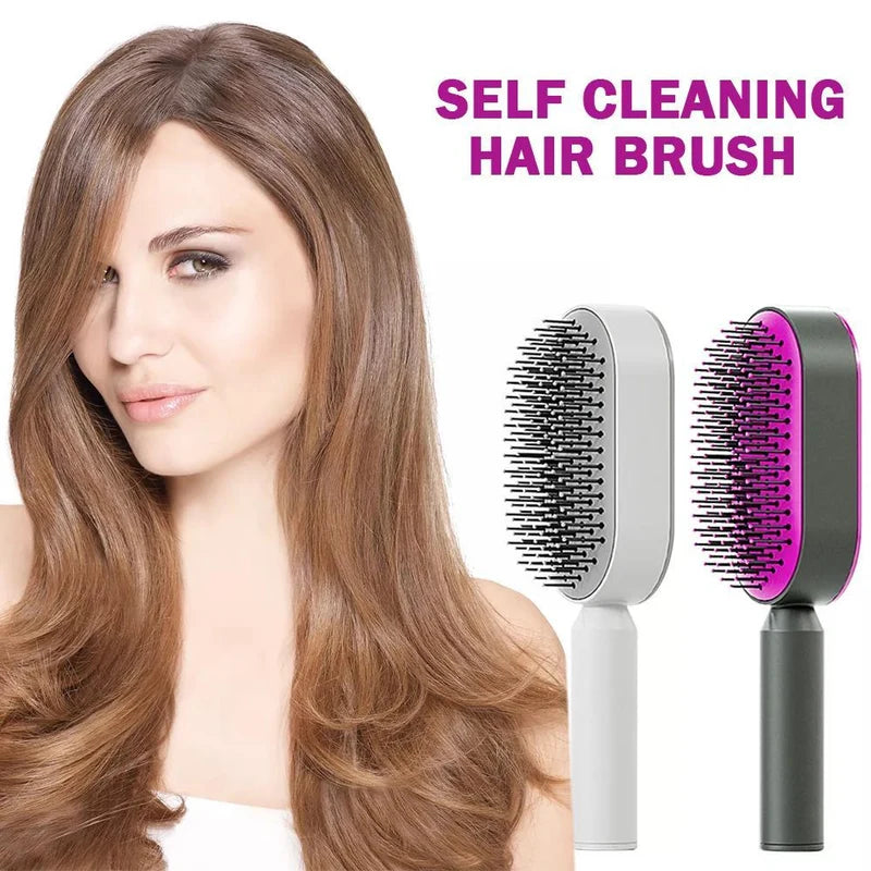 Women Fashion 3D Hair Growth Comb Hairbrush Self-Cleaning Hair Brush Self