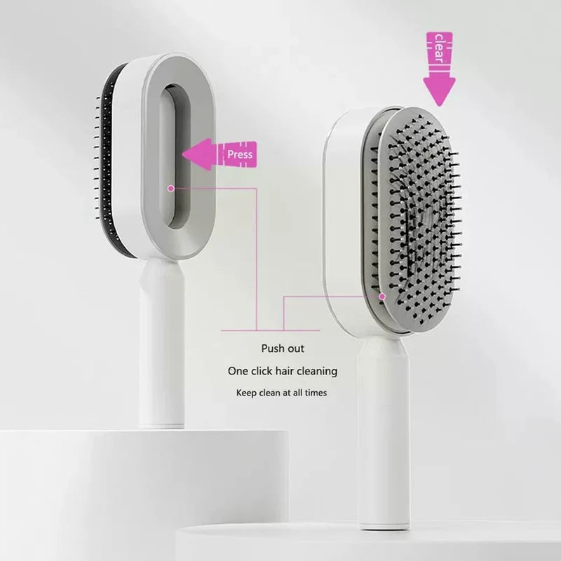 Women Fashion 3D Hair Growth Comb Hairbrush Self-Cleaning Hair Brush Self